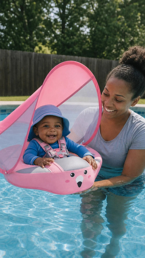 SunFloat Criativae - Babyschwimmring mit Sonnendach