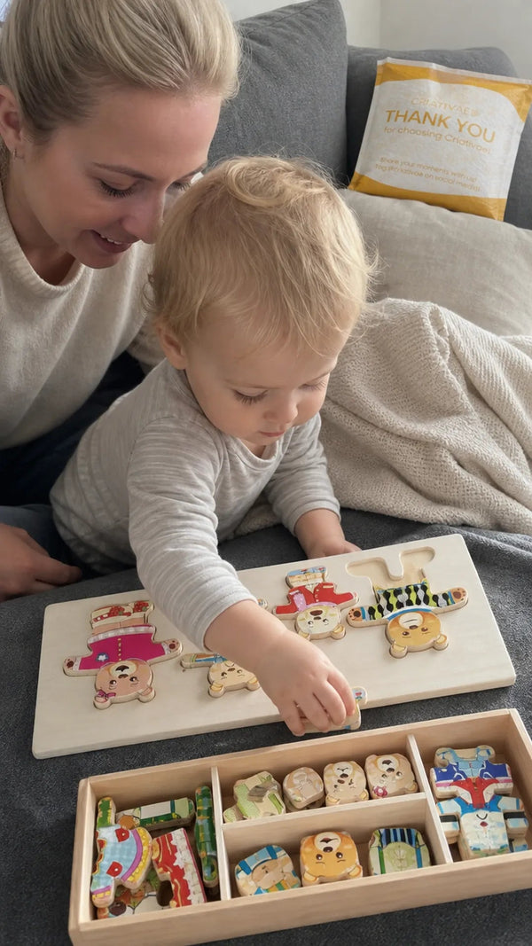 Tiermix Criativae - Holzpuzzle mit 72 Teilen zum Kombinieren