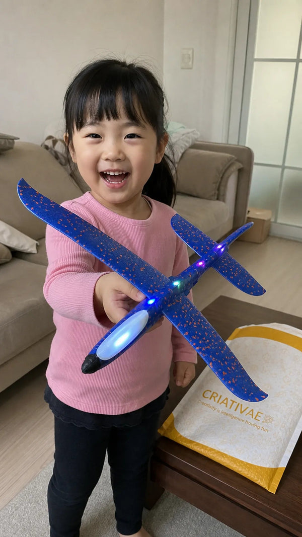 FlexFly Criativae - Unzerbrechlicher Gleitflieger mit LED-Licht