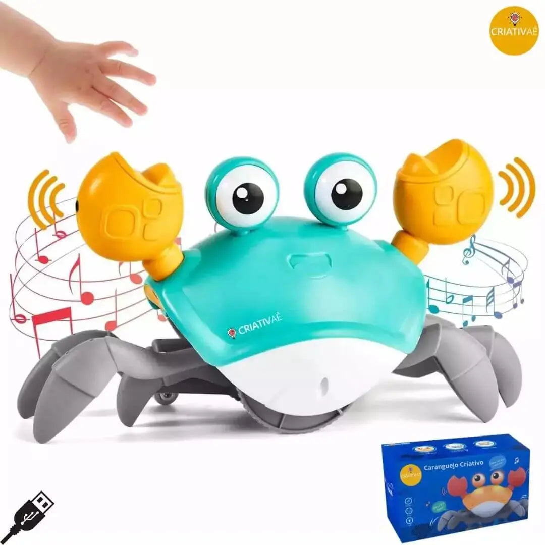 Krabbi Criativae - Flitzende Krabbe mit Hindernis-Sensor, Musik und Licht