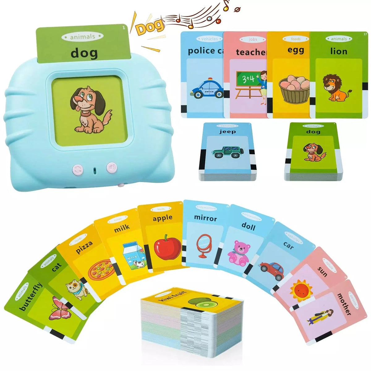 Card Kids Criativae - Sprechende Englisch-Lernkarten für Kinder (224 Wörter)