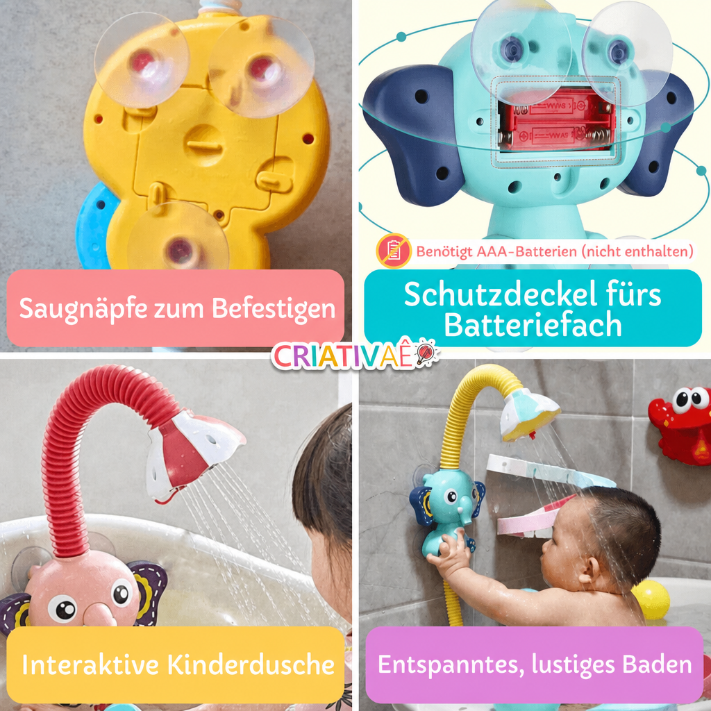 Baby Shower Criativae - Sanfte Kinderdusche für die Badewanne