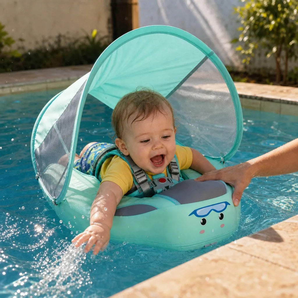 SunFloat Criativae - Babyschwimmring mit Sonnendach