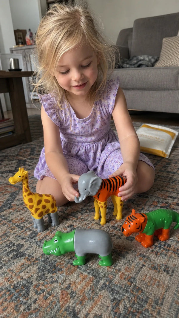 MagnetoZoo Criativae - Magnetisches 3D-Puzzle zum Erfinden immer neuer Tiere