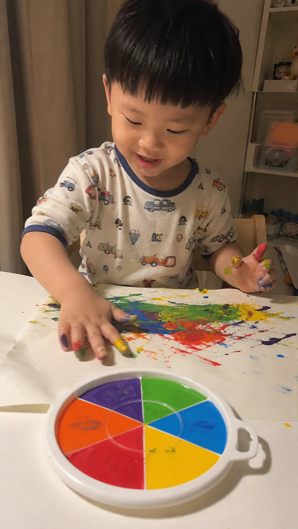 FingerFun Criativae - Montessori Fingerfarben-Set mit Malalbum