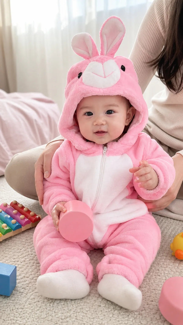 Kuschelfreunde Criativae - Kuscheliger Tier-Overall aus Plüsch-Flanell
