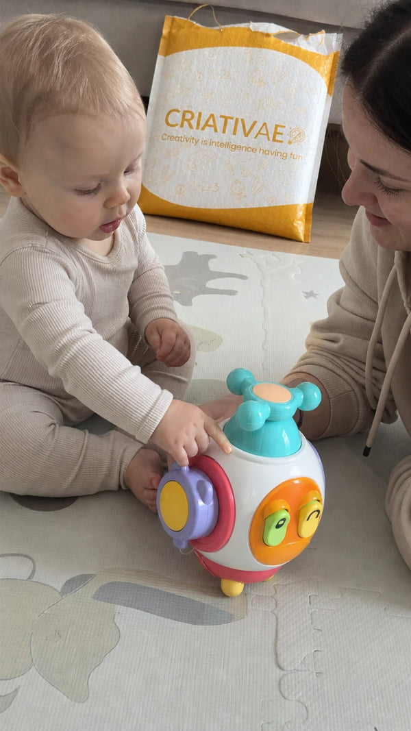 CuboBaby Criativae - Montessori-Aktivitätswürfel mit sechs Entdeckungen