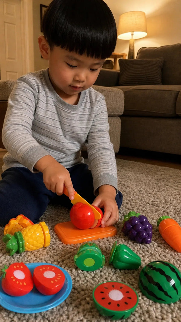 Schnippelküche Criativae - Schneidebares Spielessen mit Klett für kleine Chefköche