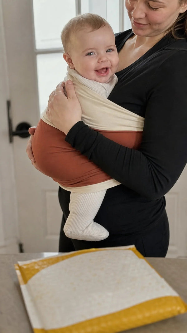 EasySling Criativae - Elastische Babytrage zum Anziehen in Sekunden