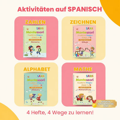 Magic Books Criativae - 4 wiederverwendbare Schreiblernhefte