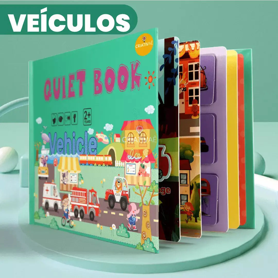 QuietBook Criativae - Interaktives Montessori-Buch mit Klett-Aktivitäten