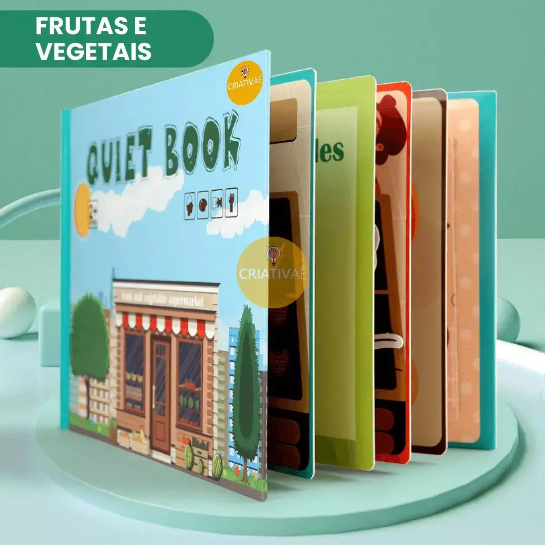 QuietBook Criativae - Interaktives Montessori-Buch mit Klett-Aktivitäten