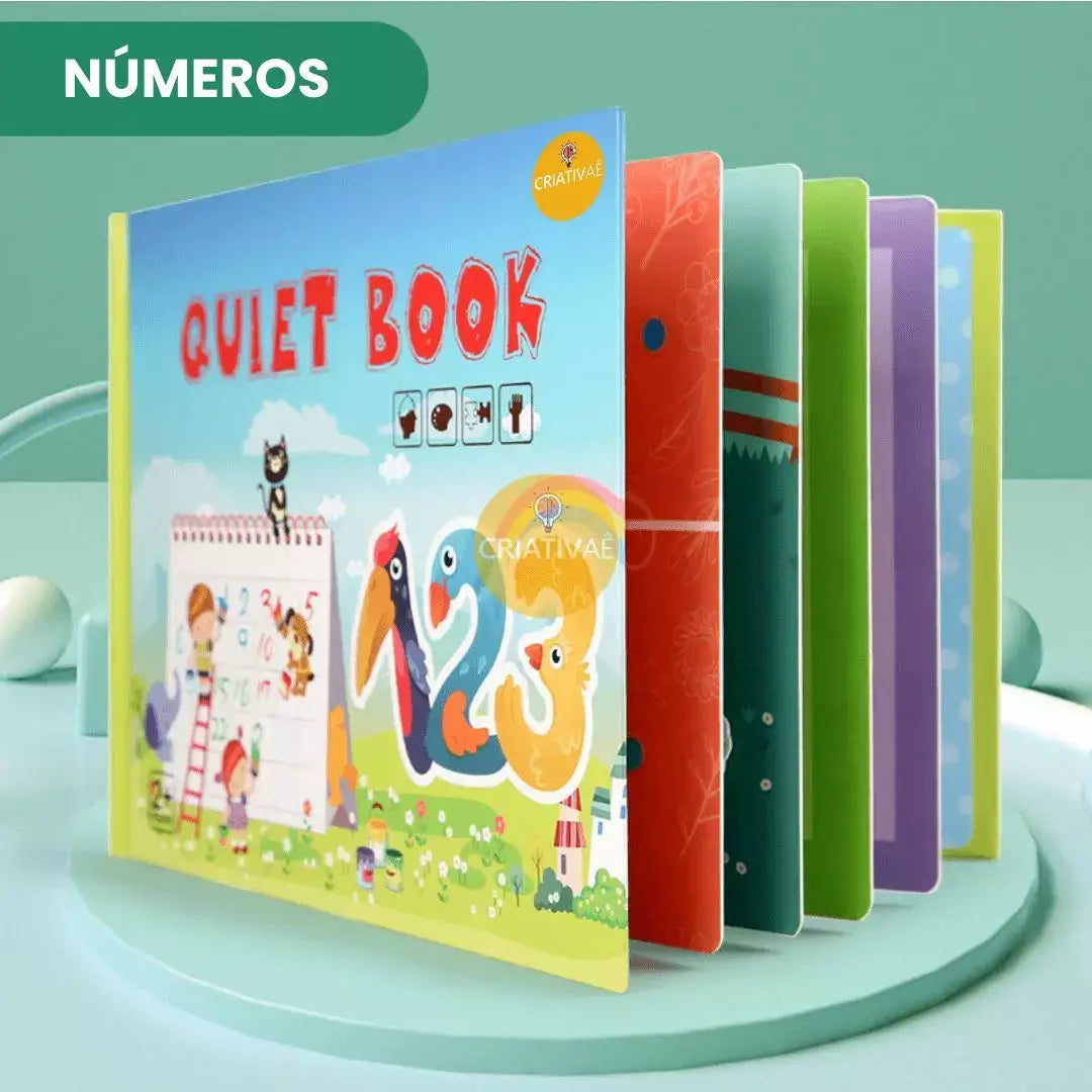 QuietBook Criativae - Interaktives Montessori-Buch mit Klett-Aktivitäten