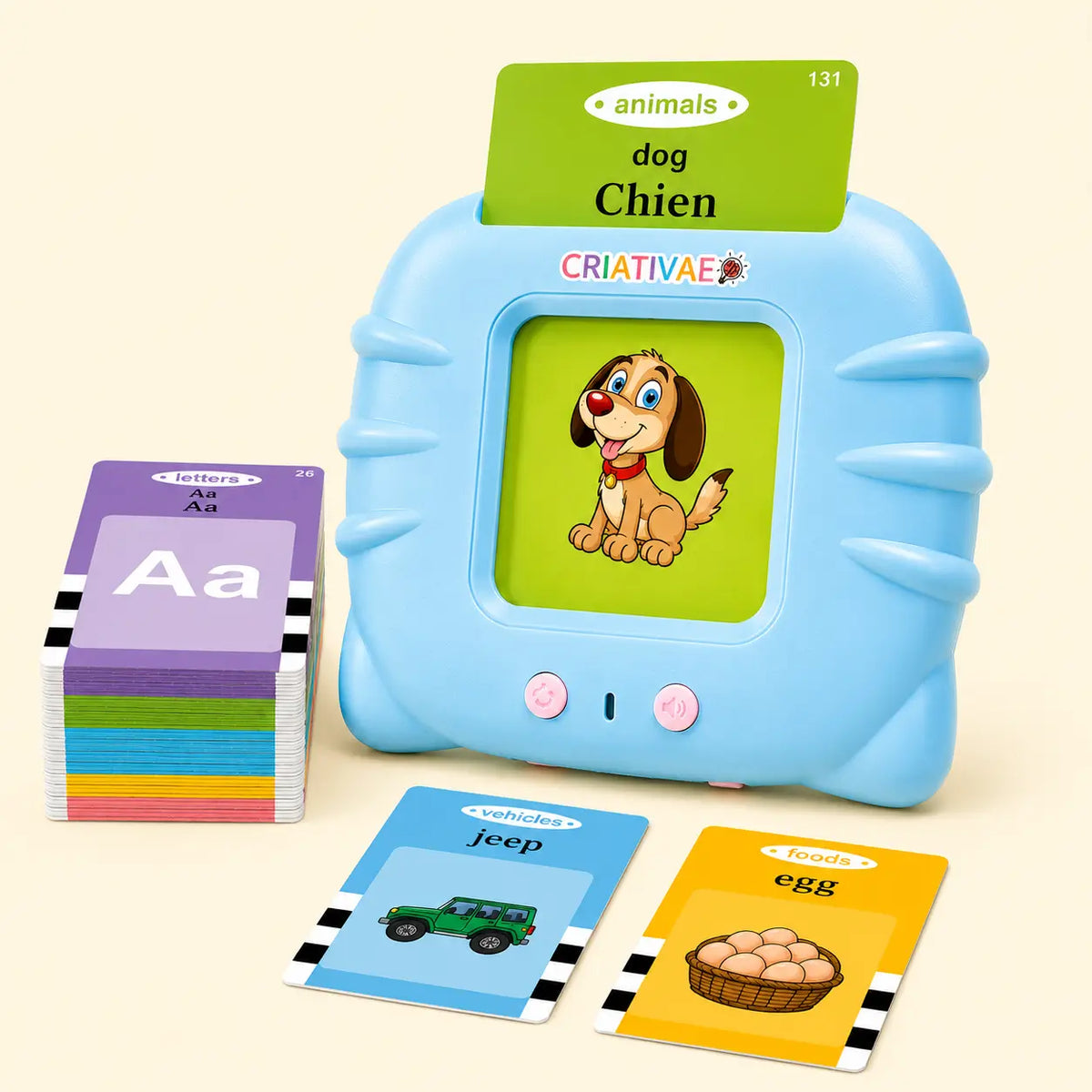 Card Kids Criativae - Sprechende Englisch-Lernkarten für Kinder (224 Wörter)