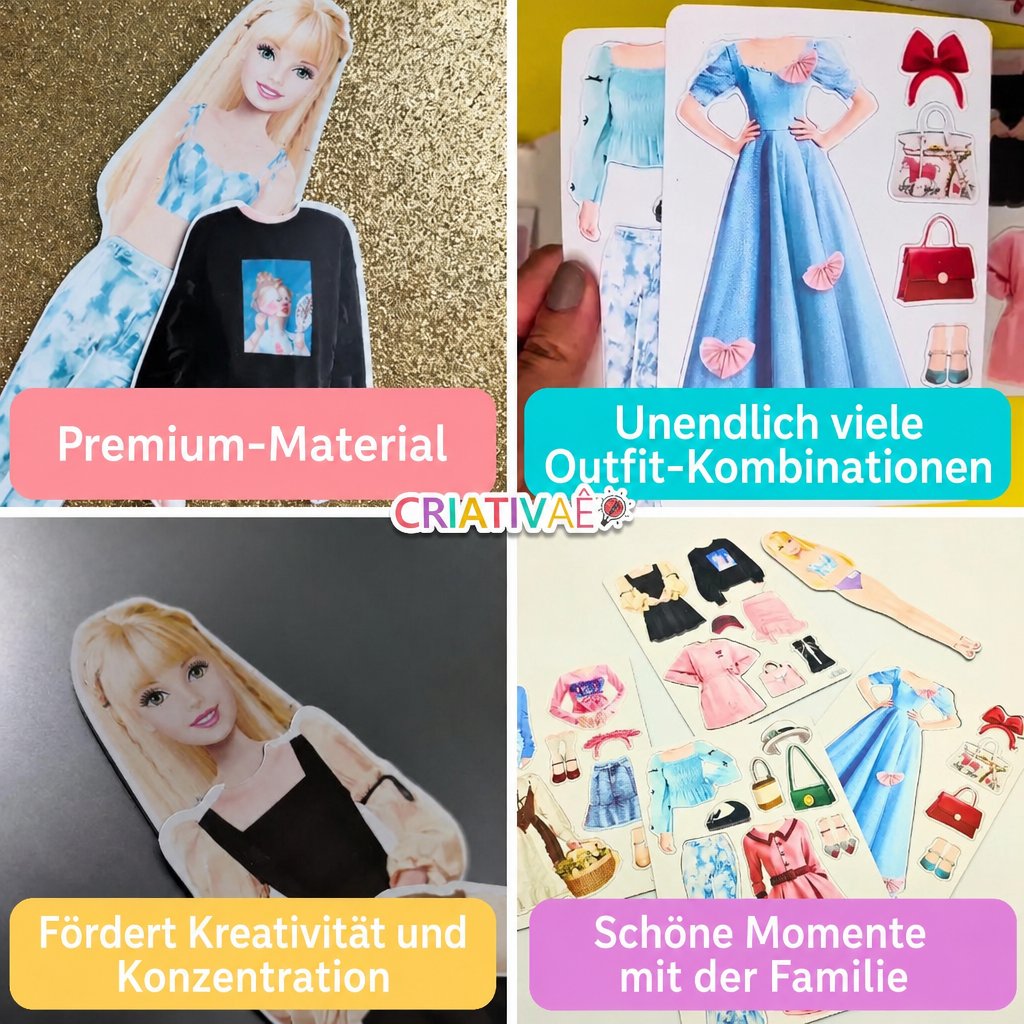 Styldoll Criativae - Magnetische Anziehpuppe mit unendlich vielen Outfits