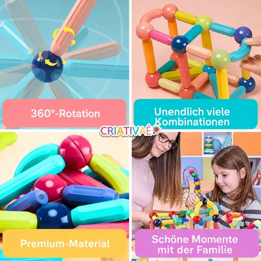 Magna Kids Criativae - Magnetstäbe und Kugeln für grenzenloses Bauen