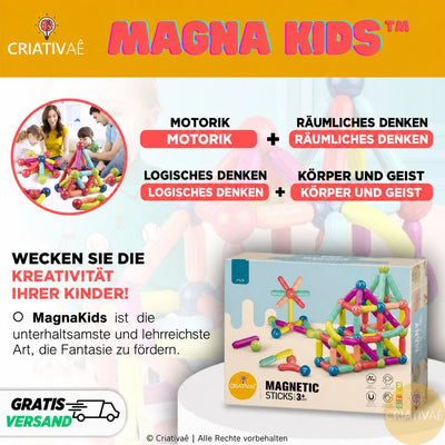 Magna Kids Criativae - Magnetstäbe und Kugeln für grenzenloses Bauen