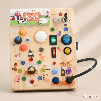 Busy Kids Criativae - Montessori-Sensorikbrett mit Lichtern