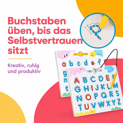 ABC Magnettafel Criativae - Doppelseitige Magnet-Schreibtafel zum Buchstabenlernen
