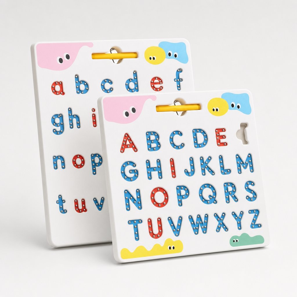 ABC Magnettafel Criativae - Doppelseitige Magnet-Schreibtafel zum Buchstabenlernen