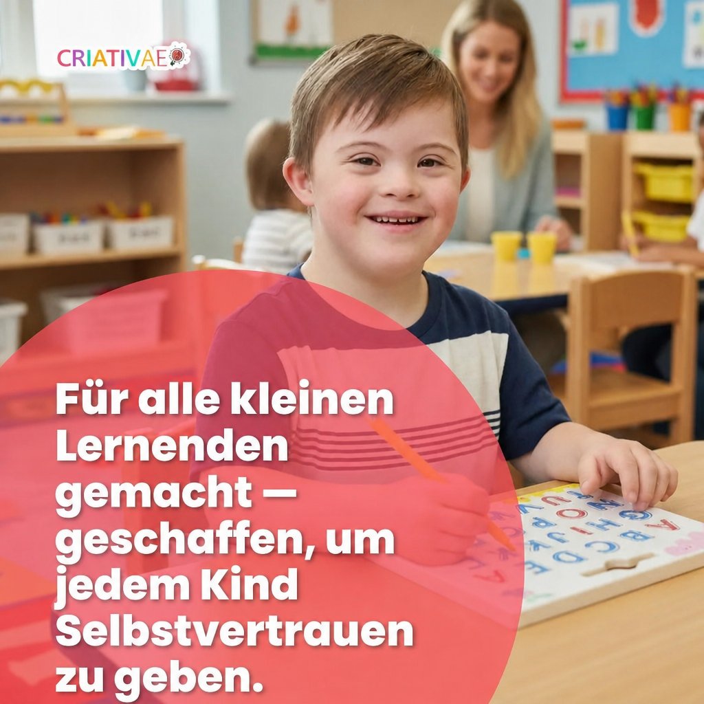 ABC Magnettafel Criativae - Doppelseitige Magnet-Schreibtafel zum Buchstabenlernen