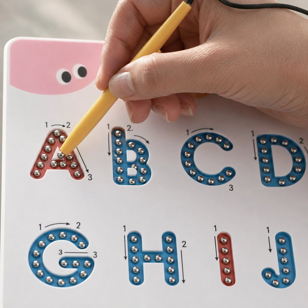 ABC Magnettafel Criativae - Doppelseitige Magnet-Schreibtafel zum Buchstabenlernen