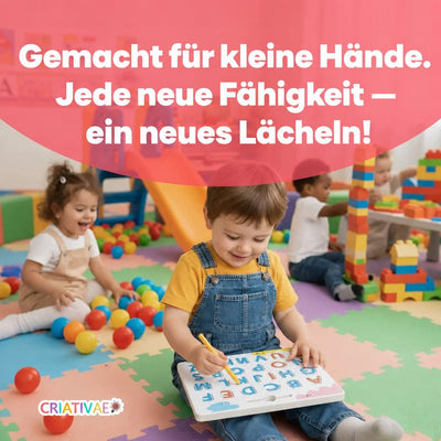 ABC Magnettafel Criativae - Doppelseitige Magnet-Schreibtafel zum Buchstabenlernen
