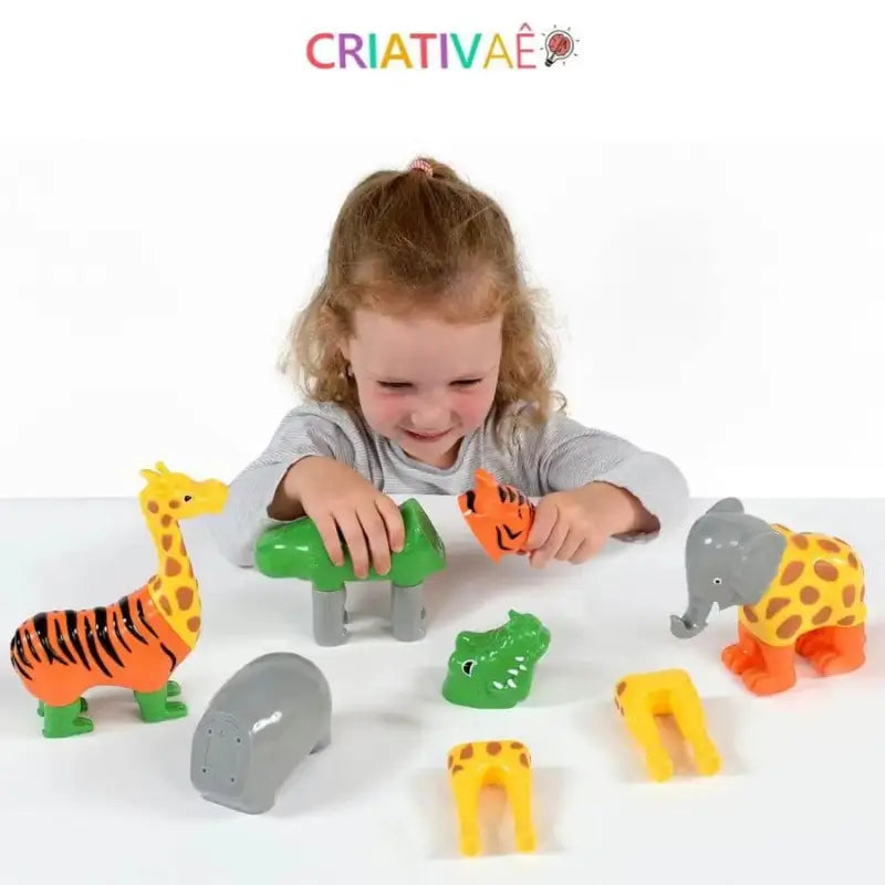 MagnetoZoo Criativae - Magnetisches 3D-Puzzle zum Erfinden immer neuer Tiere