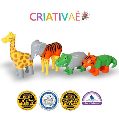 MagnetoZoo Criativae - Magnetisches 3D-Puzzle zum Erfinden immer neuer Tiere