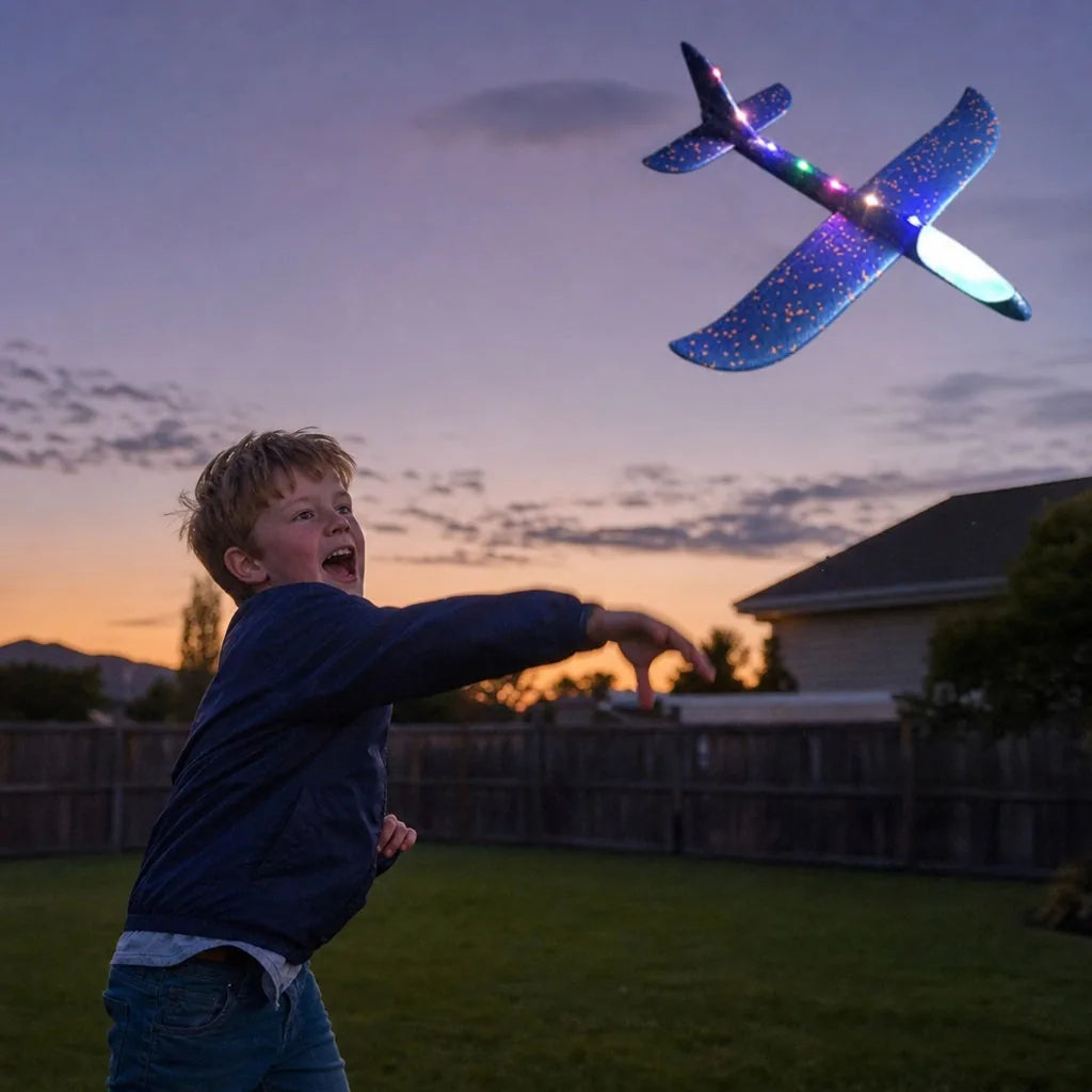 FlexFly Criativae - Unzerbrechlicher Gleitflieger mit LED-Licht