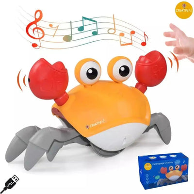 Krabbi Criativae - Flitzende Krabbe mit Hindernis-Sensor, Musik und Licht