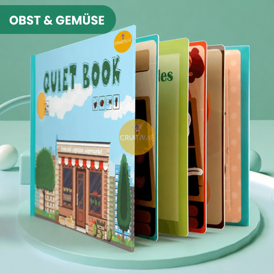 QuietBook Thema Obst & Gemüse – interaktive Klettseiten (OBST & GEMÜSE)