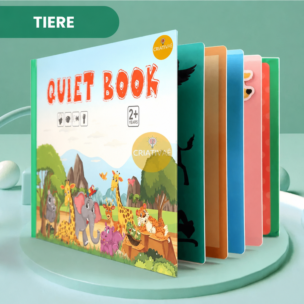 QuietBook Thema Tiere – interaktive Klettseiten (TIERE)