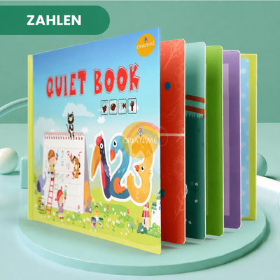 QuietBook Thema Zahlen – interaktive Klettseiten (ZAHLEN)