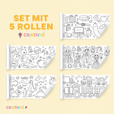 Set mit 5 Malrollen