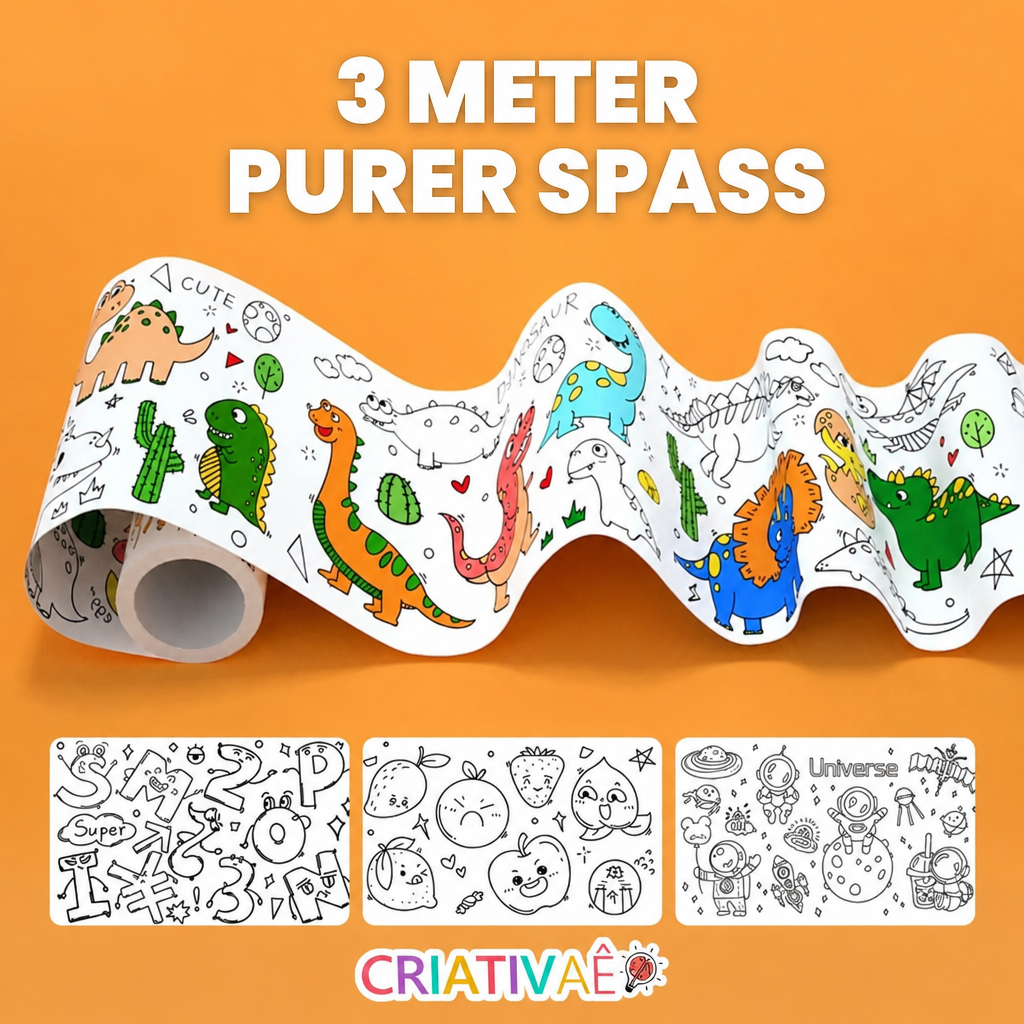 3 Meter purer Spaß – Kreativ-Malrolle mit Dinosauriern