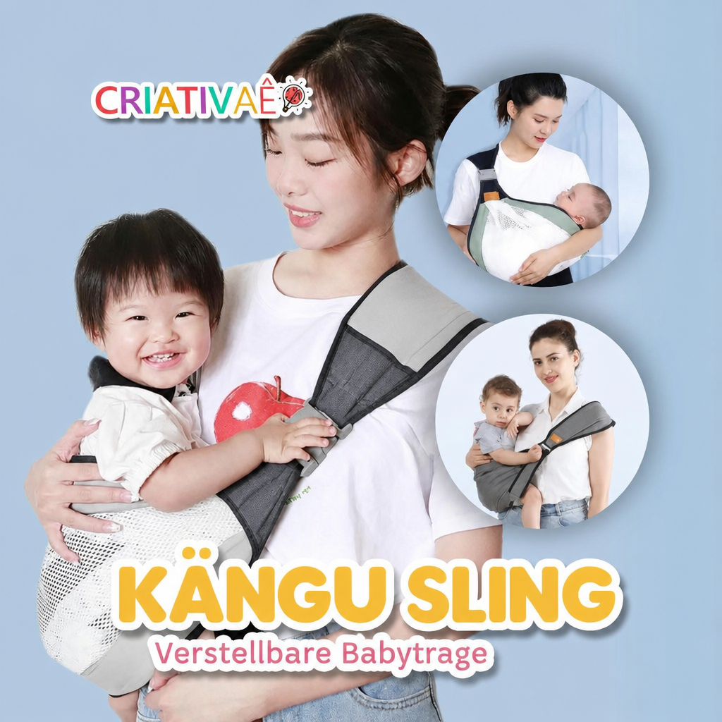 Kängu Sling Criativae - Verstellbarer Baby-Sling für freie Hände und ein ruhiges Baby
