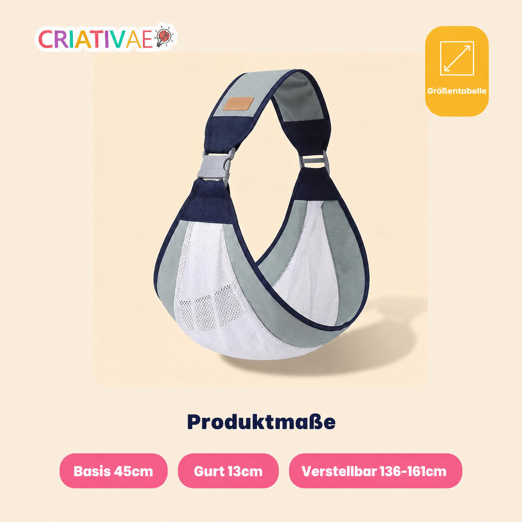 Kängu Sling Criativae - Verstellbarer Baby-Sling für freie Hände und ein ruhiges Baby