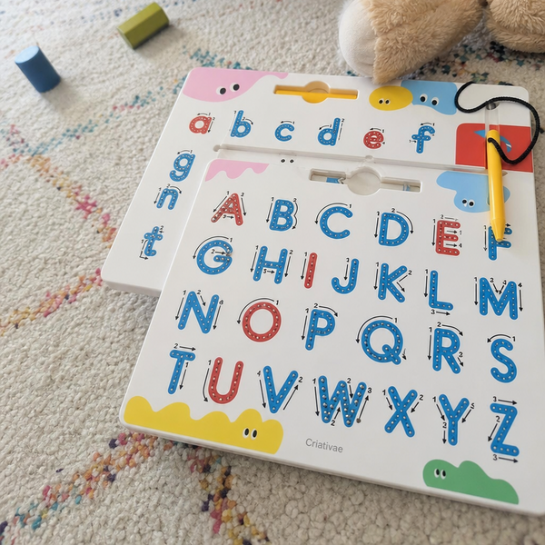 ABC Magnettafel Criativae - Doppelseitige Magnet-Schreibtafel zum Buchstabenlernen
