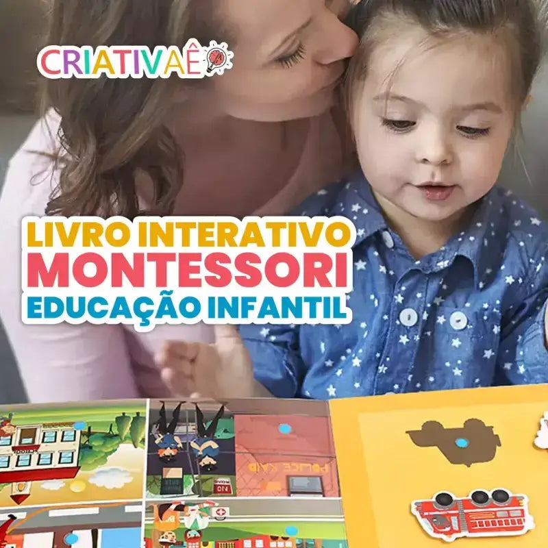 QuietBook Criativae - Interaktives Montessori-Buch mit Klett-Aktivitäten