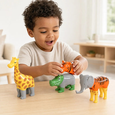 MagnetoZoo Criativae - Magnetisches 3D-Puzzle zum Erfinden immer neuer Tiere