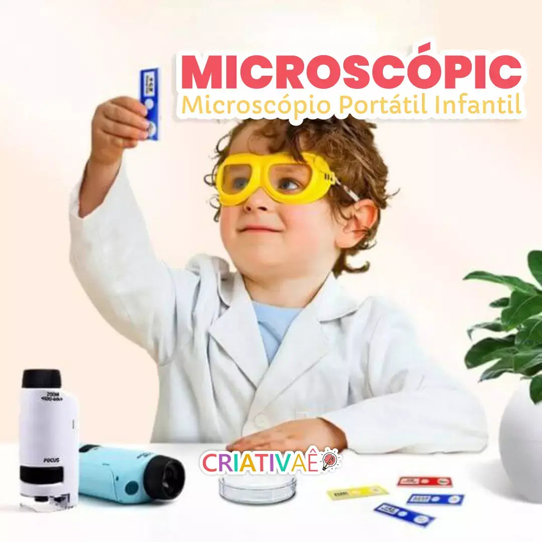 Microscopic Criativae - Tragbares Kindermikroskop mit 120x Vergrößerung