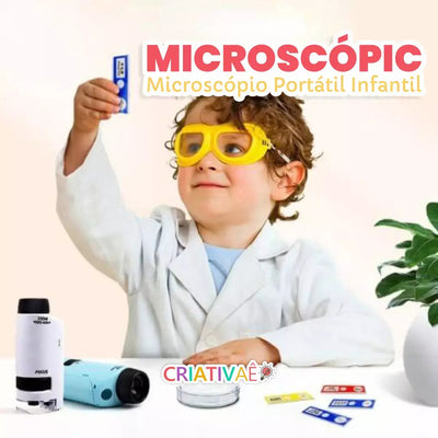 Microscopic Criativae - Tragbares Kindermikroskop mit 120x Vergrößerung