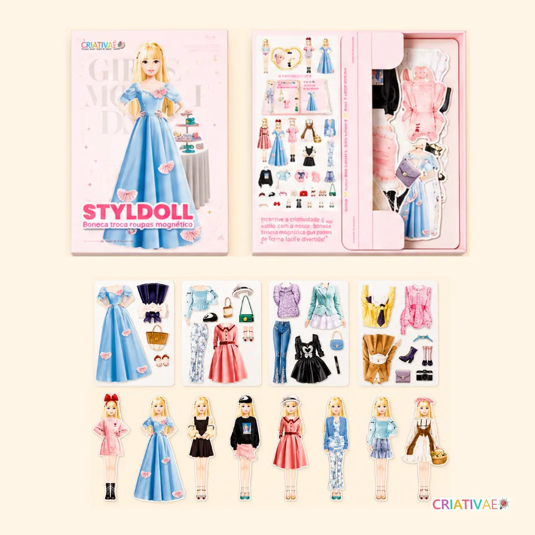 Styldoll Criativae - Magnetische Anziehpuppe mit unendlich vielen Outfits